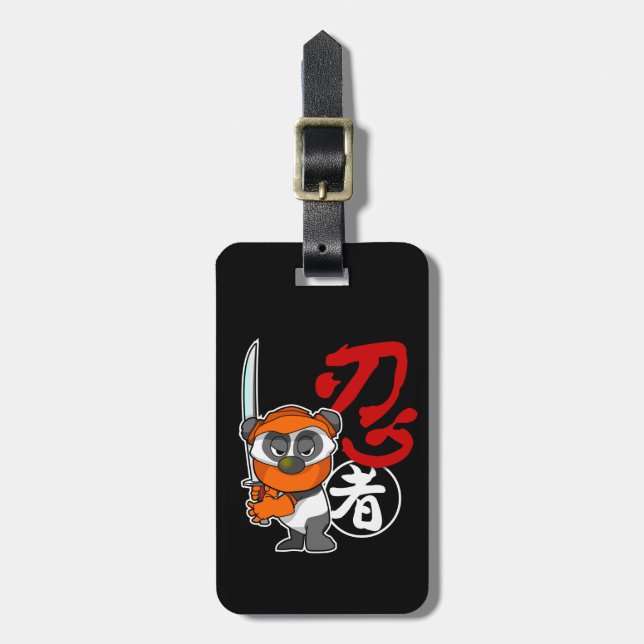 Ninja Panda Luggage Tag (Front Vertical)