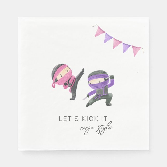 Ninja Party Paper Napkins (Front)