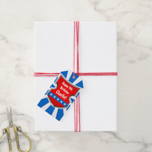 Ninja Patriotic Warrior Boys Kids Birthday Party Gift Tags