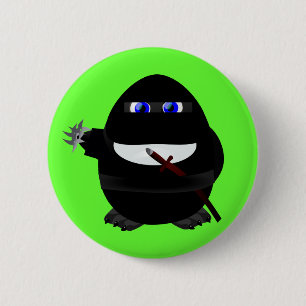 Ninja Penguin 2 Inch Round Button