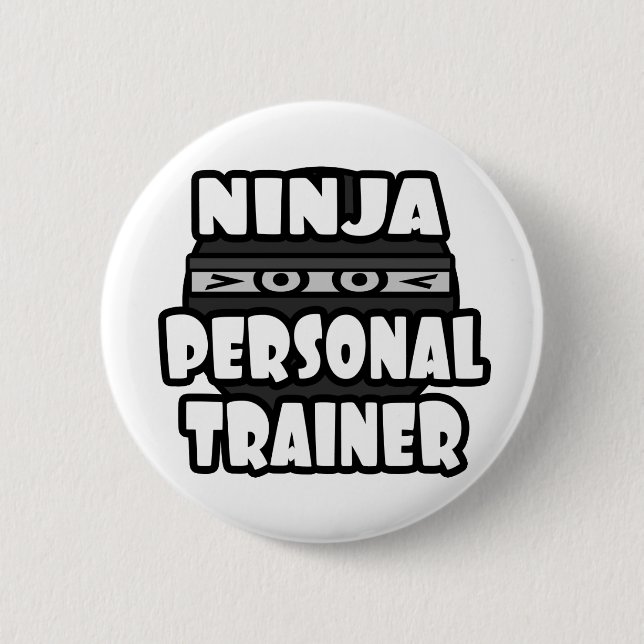 Ninja Personal Trainer 2 Inch Round Button (Front)
