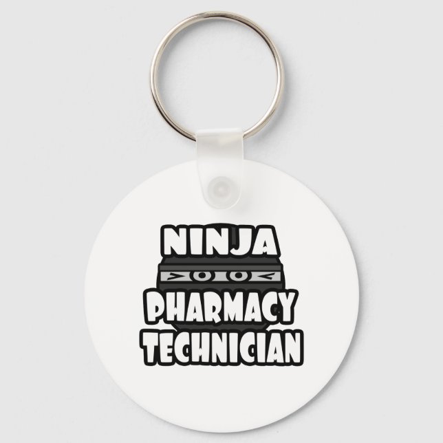 Ninja Pharmacy Technician Keychain (Front)