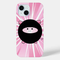 Ninja Pig on Pink