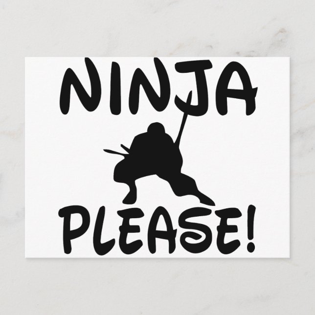 Ninja Please! Postcard (Front)