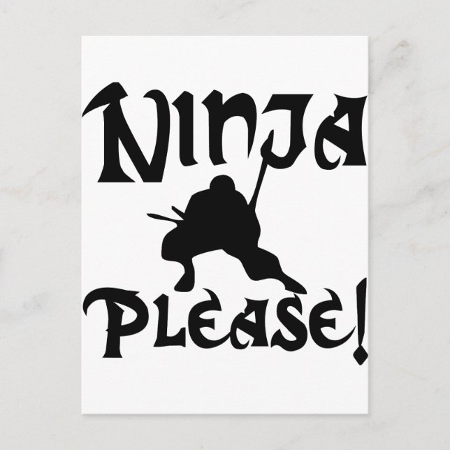 Ninja Please! Postcard (Front)