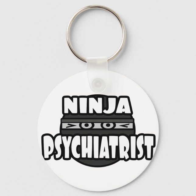 Ninja Psychiatrist Keychain (Front)