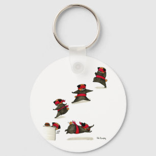Ninja Pug Snack Attack! Keychain