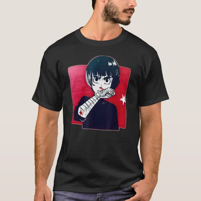 Ninja Samurai Fighter Training Hard Boxing Guy Boy T-Shirt (Front)