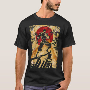 Ninja Samurai Japanese Vintage Fighter Retro Ragla T-Shirt