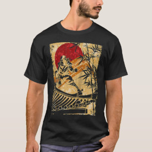Ninja Samurai Japanese Vintage Fighter Retro Ragla T-Shirt