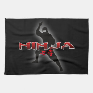 Ninja Silhouette Kitchen Towel