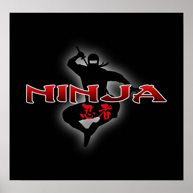 Ninja Silhouette Poster (Front)