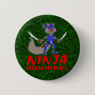 Ninja Squirrel 2 Inch Round Button