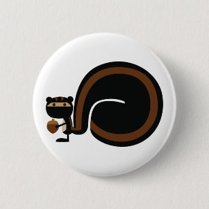 Ninja Squirrel 2 Inch Round Button