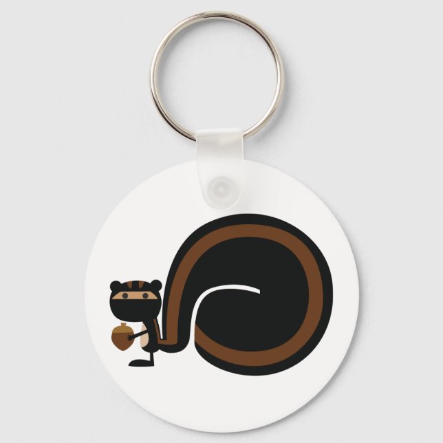 Ninja Squirrel Keychain (Front)