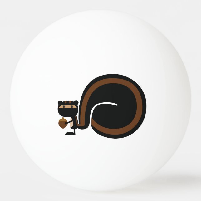 Ninja Squirrel Ping Pong Ball (Back)