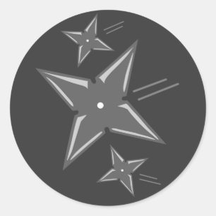 Ninja Stars Classic Round Sticker