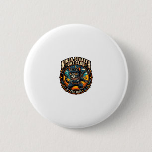Ninja Stealth Cat Cat Mom Gift Idea - Ninja Stealt 2 Inch Round Button