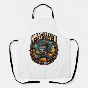 Ninja Stealth Cat Cat Mom Gift Idea - Ninja Stealt Apron