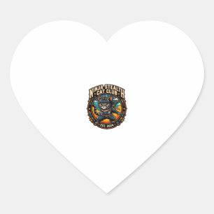 Ninja Stealth Cat Cat Mom Gift Idea - Ninja Stealt Heart Sticker