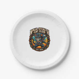 Ninja Stealth Cat Cat Mom Gift Idea - Ninja Stealt Paper Plate