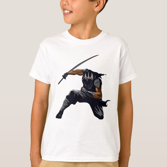 Ninja T-shirt for boys. Great birthday or special (Front)