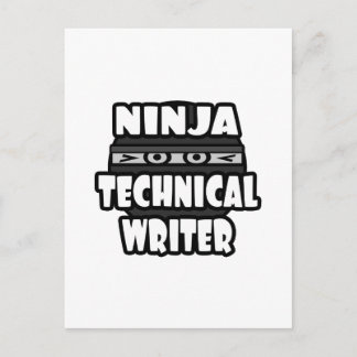Ninja Technical Writer Postcard