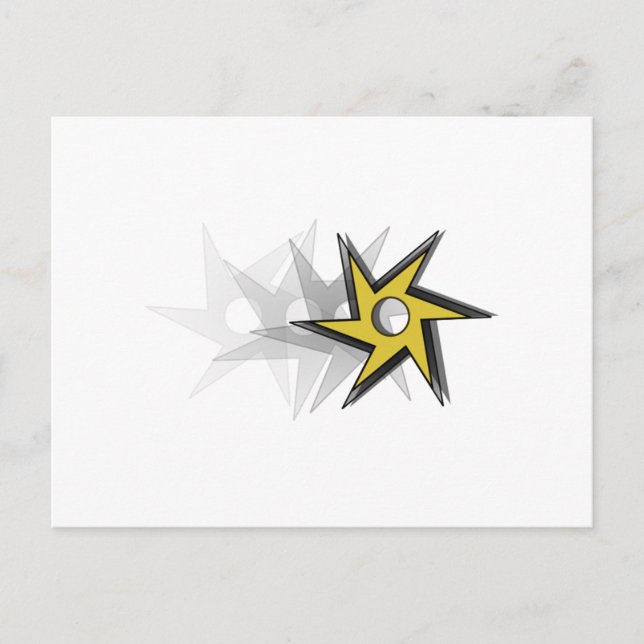 Ninja Throwing Star Postcard (Front)