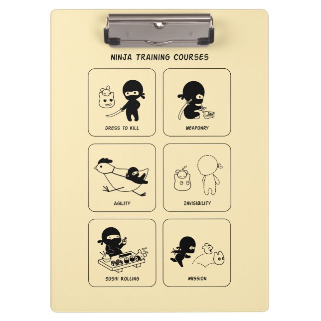 Ninja Training Courses, Custom Colour Clipboard (Front)