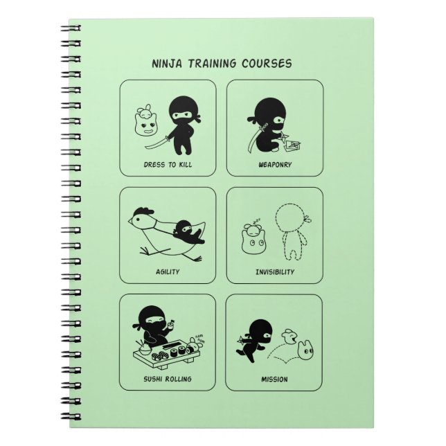 Ninja Training Courses, Custom Colour Notebook (Front)