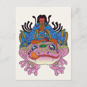 Ninja Tsukiking 忍 者 月 carte postale 景