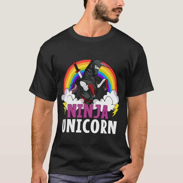 Ninja Unicorn Samurai T-Shirt (Front)