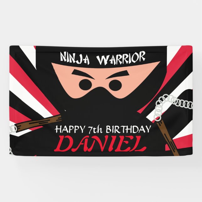 Ninja Warrior Birthday Banner (Horizontal)
