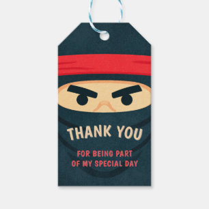 Ninja Warrior Birthday Gift Tag