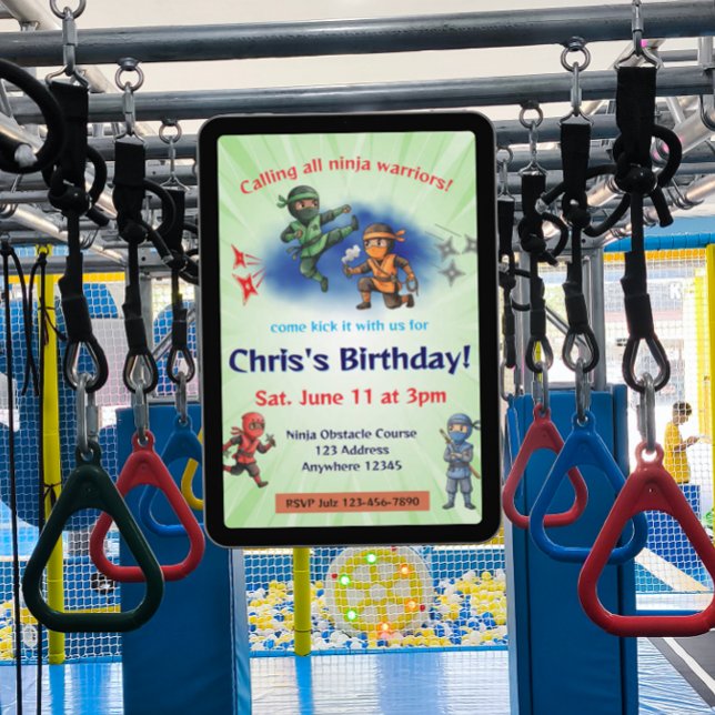 Ninja Warrior Birthday Invitation (Creator Uploaded)