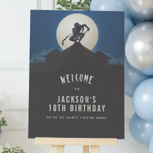 Ninja Warrior Boy Birthday Party Welcome Poster