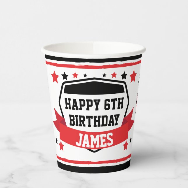 Ninja Warrior Boys Birthday Party Paper Cups (Left)