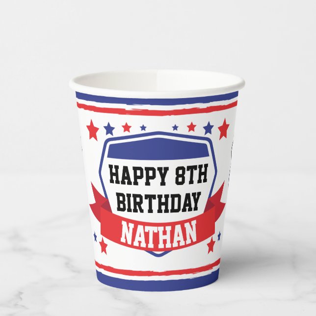 Ninja Warrior Boys Birthday Party Paper Cups (Left)