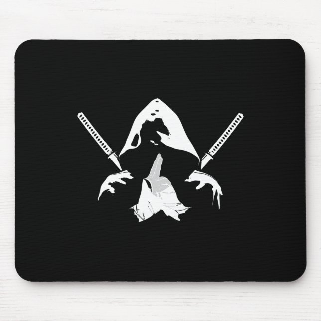 Ninja Warrior Bushido Samurai Sword Fighter Martia Mouse Pad (Front)