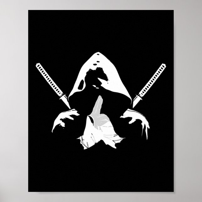 Ninja Warrior Bushido Samurai Sword Fighter Martia Poster (Front)