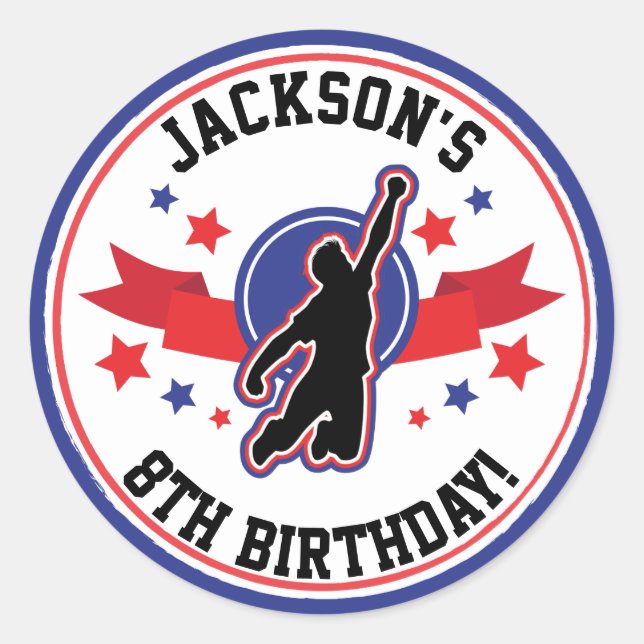 Ninja Warrior Circle / Round Stickers (Front)