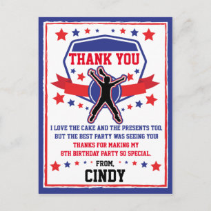 Ninja Warrior Girls Thank you Postcard