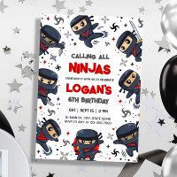 Ninja Warrior Karate Anniversaire Invitation