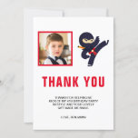 Ninja Warrior Kids Photo Birthday Party Thank You Card<br><div class="desc">Thank your guests with this cute ninja theme thank you card.</div>