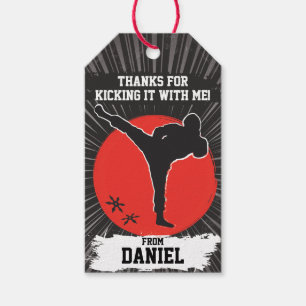 Ninja Warrior Martial Arts Birthday Party Gift Tags