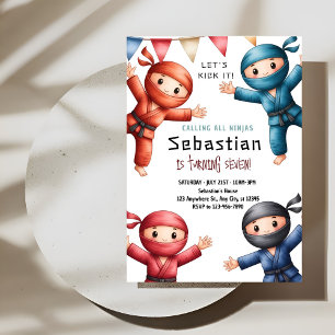 Ninja Warriors Karate Birthday Invitation
