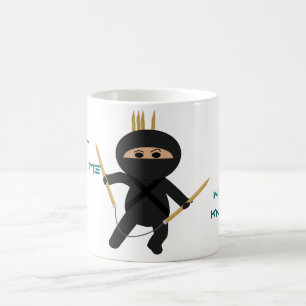 Ninja With Circular Knitting Needles Mug