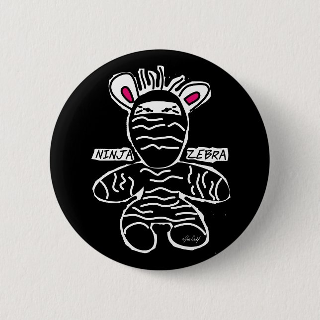 Ninja Zebra - Button (Front)