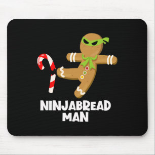 Ninjabread man fun ginja kicking candy cane christ mouse pad