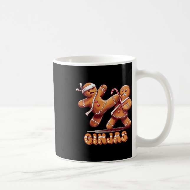 Ninjabread Man Gingerbread - Ninja Gift Ginjas Chr Coffee Mug (Right)